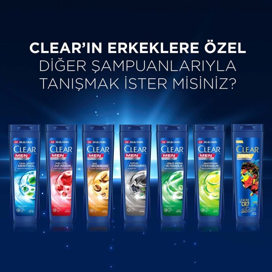 Clear Men Kepeğe Karşı Etkili Şampuan Cool Sport Menthol Ferahlatıcı Mentol Etkisi 350 ml