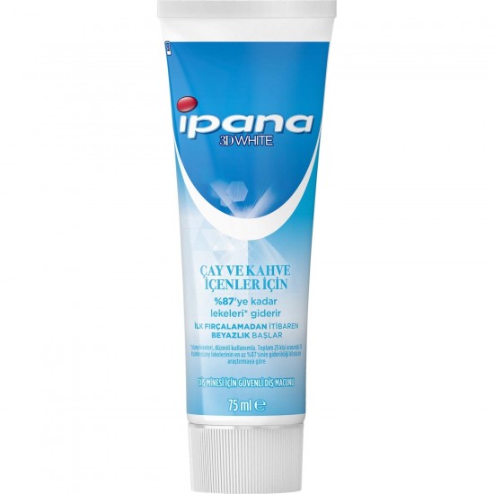 İpana 3 Boyutlu Beyazlık Çay Kahve İçenler İçin Diş Macunu 75 ml