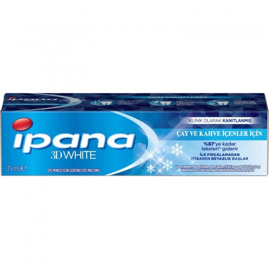 İpana 3 Boyutlu Beyazlık Çay Kahve İçenler İçin Diş Macunu 75 ml