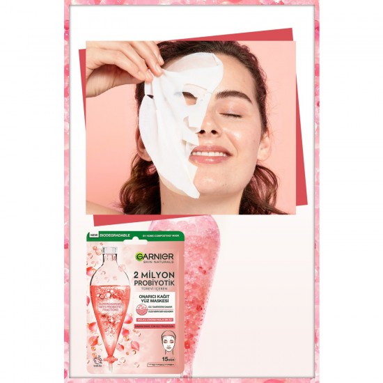 Garnier 2 Milyon Probiyotik Türevi Içeren Onarıcı Kağıt Yüz Maskesi Garnier 2 Milyon Probiyotik Türevi Içeren Onarıcı Kağıt Yüz Maskesi