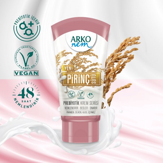 Arko Nem Prebiyotik Krem Serisi Pirinç Sütü 60 ml