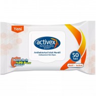 Activex Antibakteriyel Islak Mendil Aktif Koruma 50'li Activex Antibakteriyel Islak Mendil Aktif Koruma 50'li