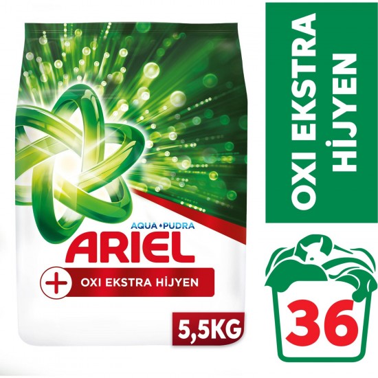 Ariel Oxi Ekstra Hijyen Aqua Pudra Toz Çamaşır Deterjanı 5,5 kg