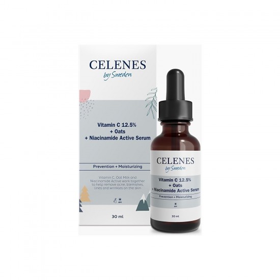 Celenes 12,5% C Vitamini + OATS + Niacinamide Yüz Serumu 30 ML