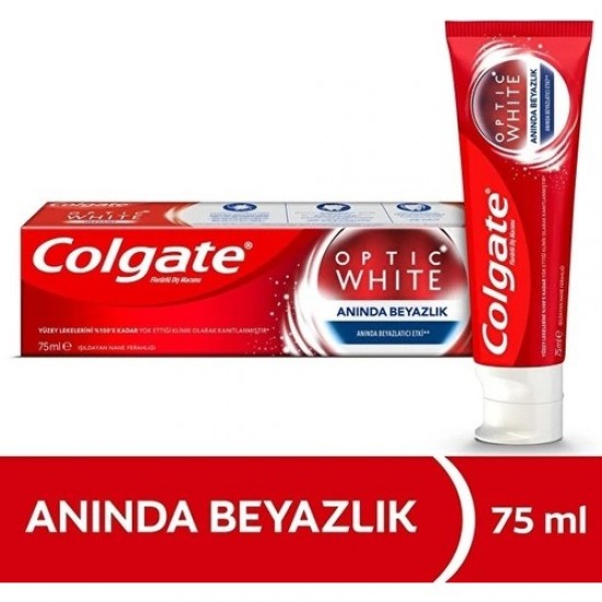 Colgate Optic White Anında Beyazlık Anında Beyazlatma Etkisi Beyazlatıcı Diş Macunu 75 ml