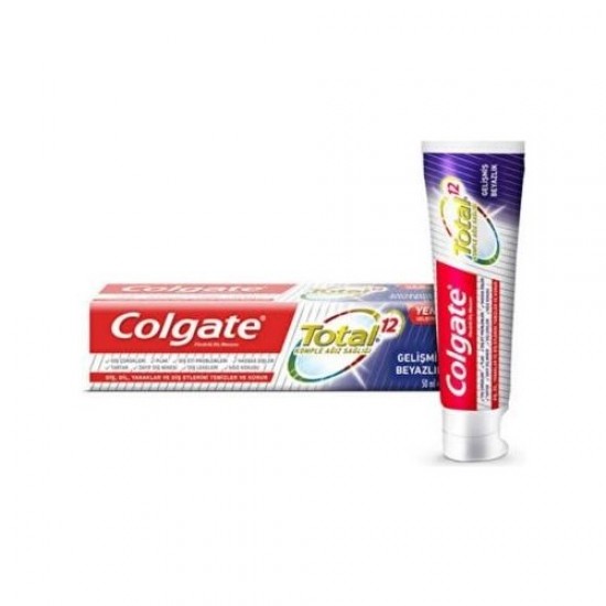 Colgate Total 12 Gelişmiş Beyazlık Diş Macunu 50 ml