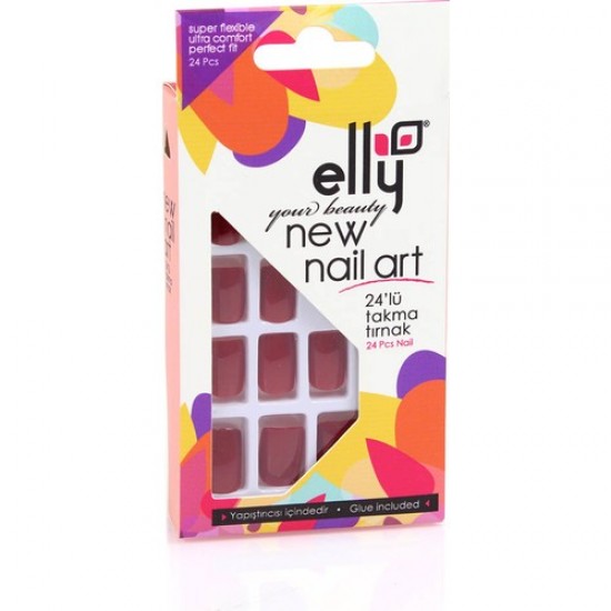 Elly Bordo Takma Tırnak -64 Elly Bordo Takma Tırnak -64