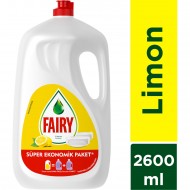 Fairy 2600 ml Sıvı Bulaşık Deterjanı Süper Ekonomik Paket Limon Kokulu