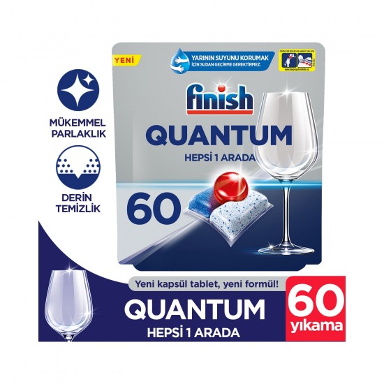 Finish Quantum 60 Kapsül Bulaşık Makinesi Deterjanı Tableti Finish Quantum 60 Kapsül Bulaşık Makinesi Deterjanı Tableti