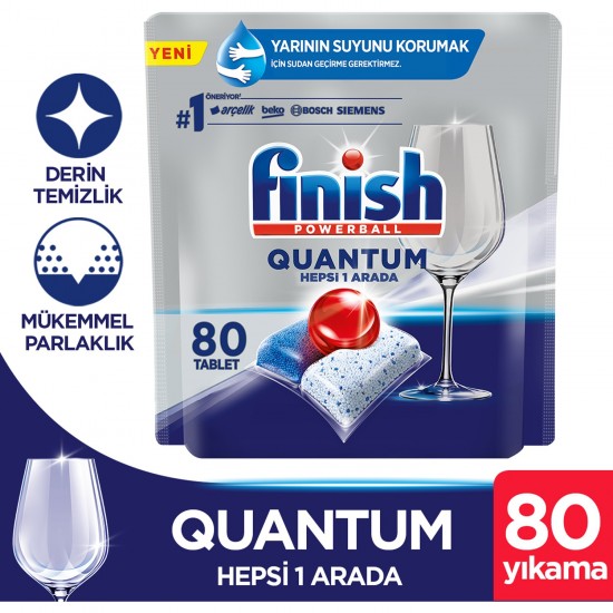 Finish Quantum 80 Kapsül Bulaşık Makinesi Deterjanı Tableti