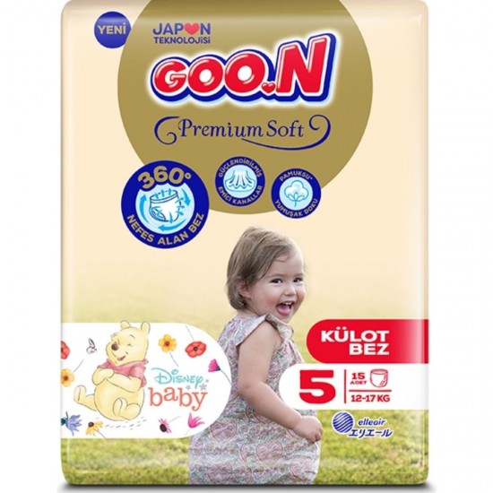 Goon Premium Soft Külot Bez 5 Beden Ekonomik Paket 15 Adet
