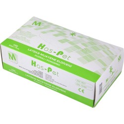 Has-Pet Latex Pudralı Eldiven 100'lü - M Has-Pet Latex Pudralı Eldiven 100'lü - M