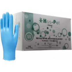 Has-Pet Mavi Nitril Pudrasız Eldiven M Has-Pet Mavi Nitril Pudrasız Eldiven M