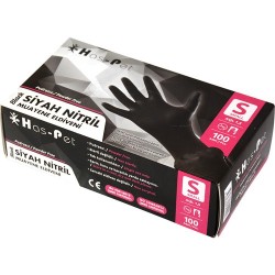 Has-Pet Nitril Pudrasız Eldiven Siyah 100'lü - S Has-Pet Nitril Pudrasız Eldiven Siyah 100'lü - S