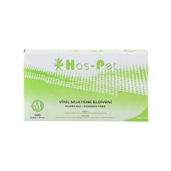 Haspet Vinyl Eldiven Pudrasız L