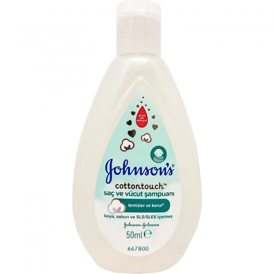 Johnsons Cotton touch Saç ve Vücut Şampuanı 50 ml