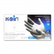 Koinsmh Nitril Siyah Pudrasız Muayene Eldiveni Orta Boy 100 Adet Koinsmh Nitril Siyah Pudrasız Muayene Eldiveni Orta Boy 100 Adet