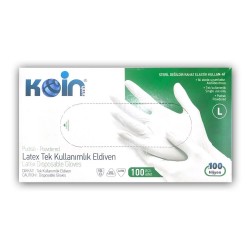 Koinsmh Pudralı Lateks Muayene Eldiveni Büyük Boy 100 Adet Koinsmh Pudralı Lateks Muayene Eldiveni Büyük Boy 100 Adet