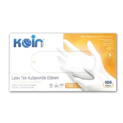 Koinsmh Pudralı Lateks Muayene Eldiveni Küçük Boy 100 Adet Koinsmh Pudralı Lateks Muayene Eldiveni Küçük Boy 100 Adet