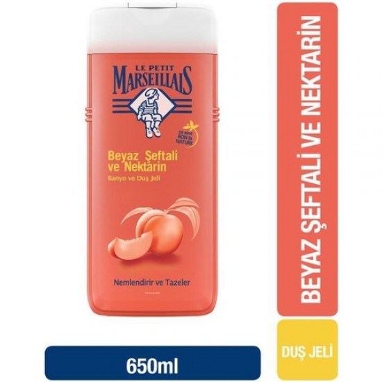 Le Petit Marseillais Beyaz Şeftali ve Nektarin Duş Jeli 650 ml