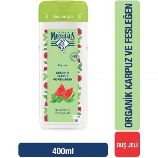 Le Petit Marseillais Organik Karpuz ve Fesleğen Duş Jeli 400 ml