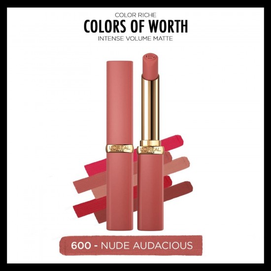 Loreal Paris Color Riche Colors Of Worth Intense Volume Matte Ruj - 600 Nude Audacious