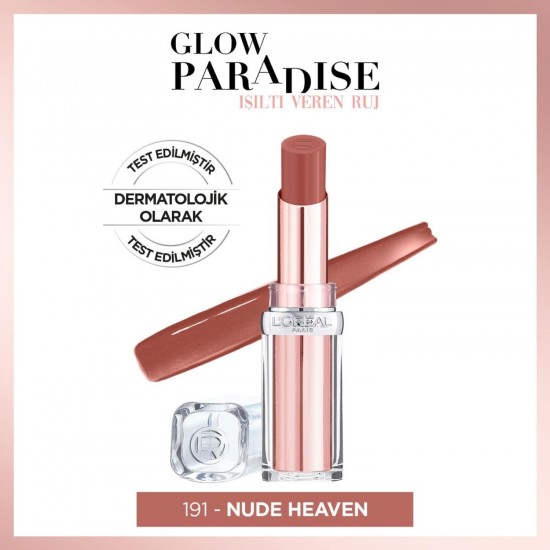 Loreal Paris Glow Paradise Balm-In-Lipstick - Işıltı Veren Ruj 191 Nude Heaven