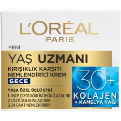 Loreal Paris Yaş Uzmanı 30+ Kırışıklık Karşıtı Nemlendirici Gece Kremi Loreal Paris Yaş Uzmanı 30+ Kırışıklık Karşıtı Nemlendirici Gece Kremi