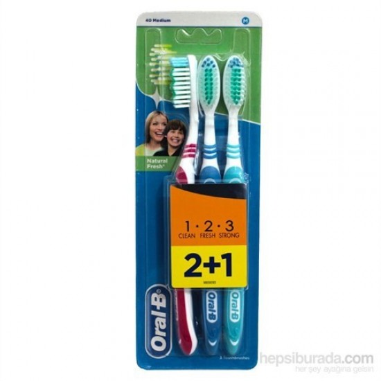 Oral-B Natural Fresh 2+1 Diş Fırçası