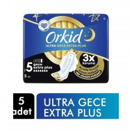 Orkid Ultra Gece Ekstra Plus Hijyenik Ped 5'li Paket 