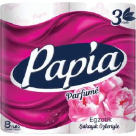 Papia Parfume 8 Li Tuvalet Kağıdı Papia Parfume 8 Li Tuvalet Kağıdı