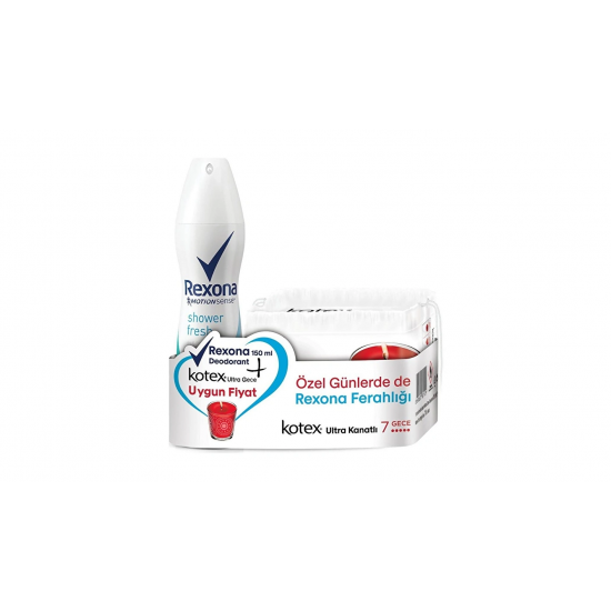 Rexona Deodorant Shower Fresh 150ml Kotex Ped Hediyeli