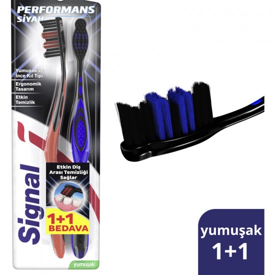 Signal Diş Fırçası Performance Black 2 Kat Yumuşak 31 GR 1+1