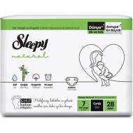 Sleepy Bebek Bezi Natural 7 Beden 20-30 Kg 28 Adet Sleepy Bebek Bezi Natural 7 Beden 20-30 Kg 28 Adet