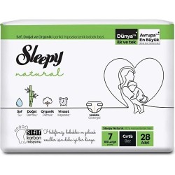Sleepy Bebek Bezi Natural 7 Beden 20-30 Kg 28 Adet Sleepy Bebek Bezi Natural 7 Beden 20-30 Kg 28 Adet