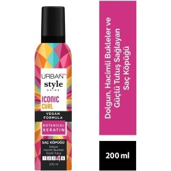 URBAN Care Style Guide Iconic Curl Hacimli Bukleler Sağlayan Saç Köpüğü-Güçlü Tutuş-Vegan-200 ml