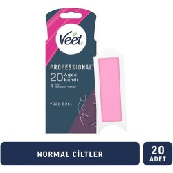Veet Professional Sir Ağda Bandı Yüz Bölgesi Normal Ciltler 20'li Veet Professional Sir Ağda Bandı Yüz Bölgesi Normal Ciltler 20'li
