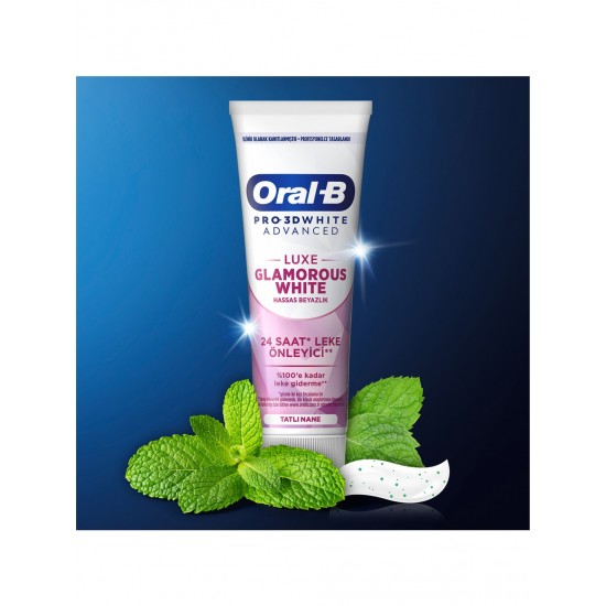 ORAL-B MACUN 3DWHITE GLAMOROUS 75ML