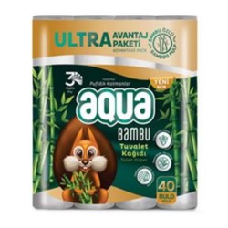 Aqua Tuvalet Kağıdı 40'lı Bambu Aqua Tuvalet Kağıdı 40'lı Bambu