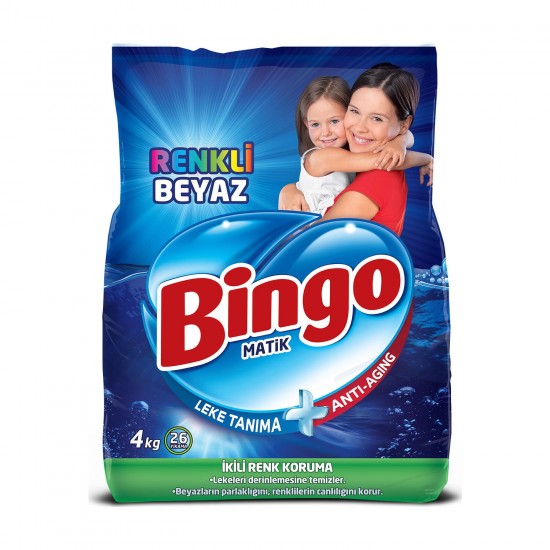 BINGO MATIK 4 KG RENKLI BEYAZ