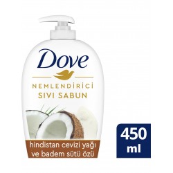 Dove Nemlendirici Sıvı Sabun Hindistan Cevizi Yağı ve Badem Sütü Özü - 450 ml