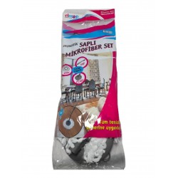 Ekol Döner Başlıklı Yedek Mop Seti - Mikrofiber Mop + Teleskobik Sap Ekol Döner Başlıklı Yedek Mop Seti - Mikrofiber Mop + Teleskobik Sap