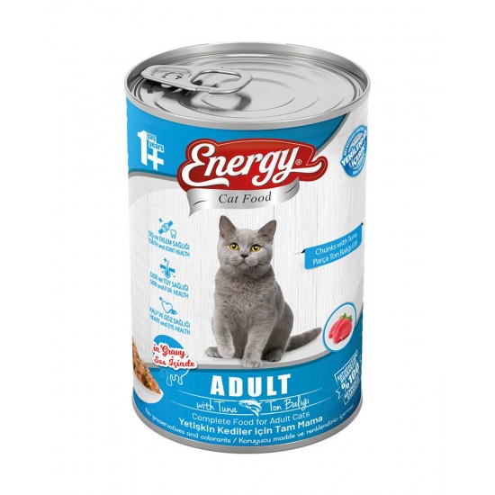 Energy Kedi Maması Islak 400 gr Ton Balıklı