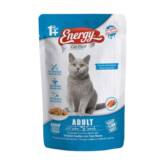 Energy Kedi Maması Islak 85 gr Somonlu