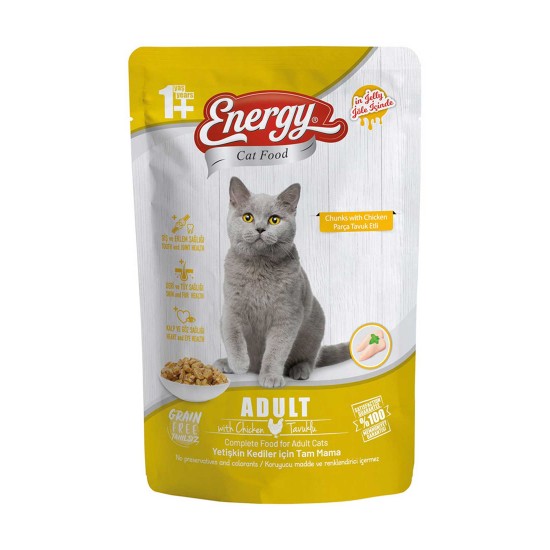 Energy Kedi Maması Islak 85 gr Tavuklu