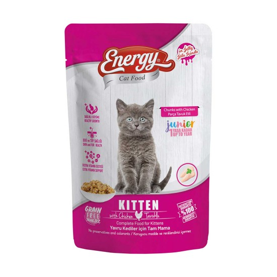 Energy Kedi Maması Islak 85 gr Tavuklu Yavru