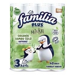 Familia Tuvalet Kağıdı 40'lı Natural 3 Katlı Bambu Familia Tuvalet Kağıdı 40'lı Natural 3 Katlı Bambu