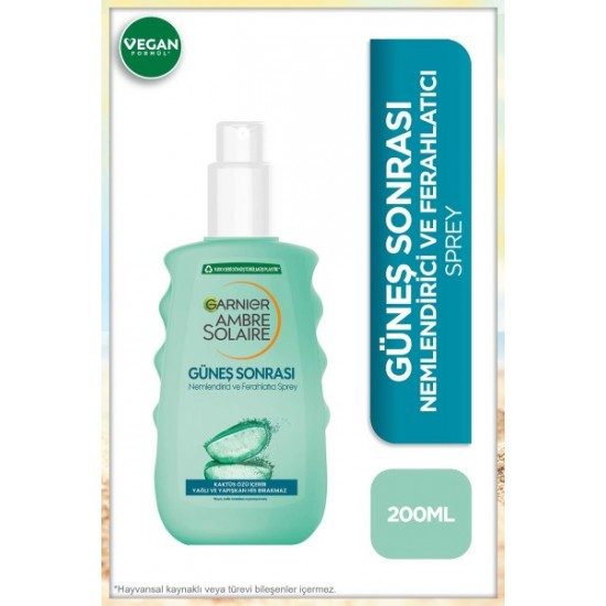 Garnier Güneş Sonrası Nemlendirici & Ferahlatıcı Sprey 200 Ml