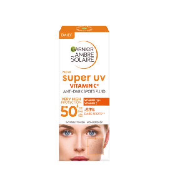 Garnier Ambre Solaire Super UV C Vitamini Koyu Leke Karşıtı Fluid Yüz Güneş Kremi SPF50+ 40ML