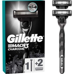 Gillette Mach3 Charcoal Yedekli Tıraş Makinesi + 2 Yedek Gillette Mach3 Charcoal Yedekli Tıraş Makinesi + 2 Yedek